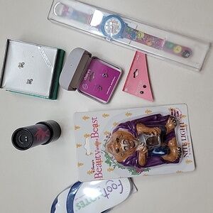 Beauty and the Beast Night Light with Accessories: Kaleidescope, Earrings, Watch